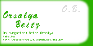 orsolya beitz business card